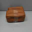 EACHY Travel Makeup Bag, Large Capacity Cosmetic Bag for Women, Waterproof PU Leather, Flat Open Portable Toiletry Bag for Skincare, Brushes & Travel Essentials, Brown A  Pack of 2