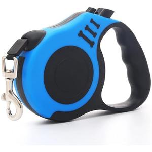 Retractable Dog Leash 16.5FT Multi-Functional Comfortable Pet Handle Rope Strong Heavy Duty Leashes for Pet Training Walking (3M/10FT, Dark Blue)