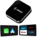 CarPlay AI Box 2025 Upgrade  Magic Box 3.0 with Wireless CarPlay & Android Auto, Bult-in Netflix, YouTube, Disney+, Prime Video | 5.8GHz WiFi, Auto Connect | for OEM Wired CarPlay Cars & Motorcycles