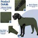 AOFITEE Dog Recovery Sleeve, Anti Licking Dog Leg Sleeve Hind Leg for Medium Female Male Dogs, Dog Recovery Suit Medium for Rear Legs, Dog Abdomen Wound Cover, Dog Cone Alternative, M