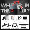 Shop-Vac 6 Gallon 5 Peak HP Wet/Dry Vacuum, Portable Shop Vacuum with Attachments for Jobsite, Garage & Workshop. 5430097