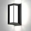 Sytmhoe Porch Lights Outdoor Wall Sconce, 24W 2400LM 5000K Modern LED Porch & Patio Lights, Aluminum Exterior Light Fixture Matt Black IP65 Waterproof for Hallway House Backyard Garage Lighting. (Rectangle)