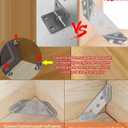 Furniture Corner Connector - 20PCS Universal Stainless Steel L Brackets for Wood,Hardware Metal Angle Bracket Corner Braces,L Bracket for Shelves,Table,Cabinet,Drawer,Corner Brackets for Wood