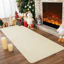 Przemy Washable Runner Rug for Bedroom Living Room, 2x6 Feet Cream Memory Foam Rug, Super Soft Modern Indoor Runner Carpet for Hallway Bedside Kids Room Girls Boys Dorm Nursery Decor Mat