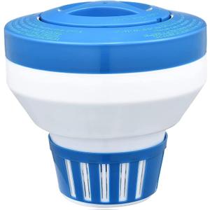 Floating Chlorine Dispenser, Pool Spa Chlorine/Bromine Floater,7" Large Capacity Floating Chlorinator & Bromine Holder Fits 3 Inch Chemical TabletsCollapsible