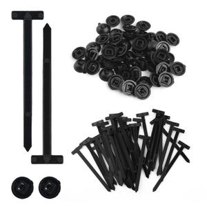 100PCS Car Nylon Universal Cable Tie Buckle with Pin & Button,Self-Locking Push Mount Zip Ties for Fixing Cables,Bumper on Vehicles,Car Accessories Zip Ties Rivet for Auto Fixing