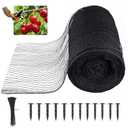 mychoiii 40' x 40' Bird Netting for Garden Heavy Duty 3/8" Mesh Anti Bird Net for Chicken Run,Vegetables,Koi Pond,Fruit Trees & Other Plants,Lasting Against Birds Deer Squirrels and Poultry, Black