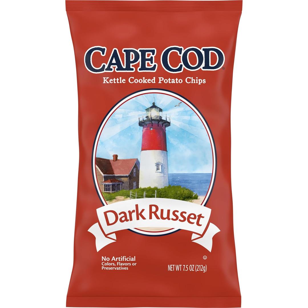 Cape Cod Potato Chips, Russet Kettle Chips, 7.5 Oz (EXP 02/14/26)