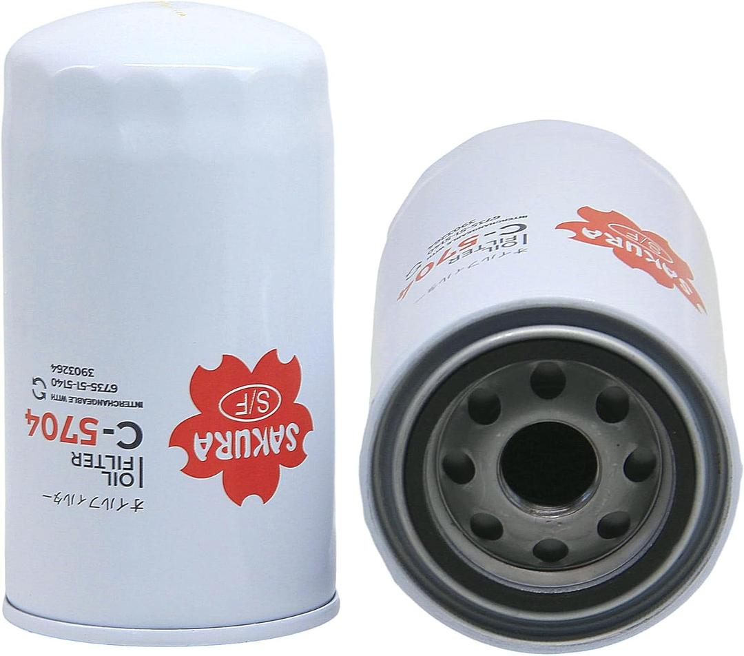 SAKURA FL2051S Oil Filter Replaces FL2124S, 57151XP, B7379, P502503, PH10890, D6128, FL-2051S Fits 2011-2024 Ford F250 F350 F450 F550 F650 F750 many Super Duty 6.7L Powerstroke Diesel Trucks (1 Pack)