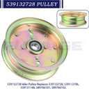2 Pack 589766102 Replaces Husqvarna 539132728 Deck Idler Pulley for Husqvarna Z246 Idler Pulley, RZ4623, RZ46i, Z248F, MZ61, MZ6128 - with 42" 46" 48" 54" 61" Decks