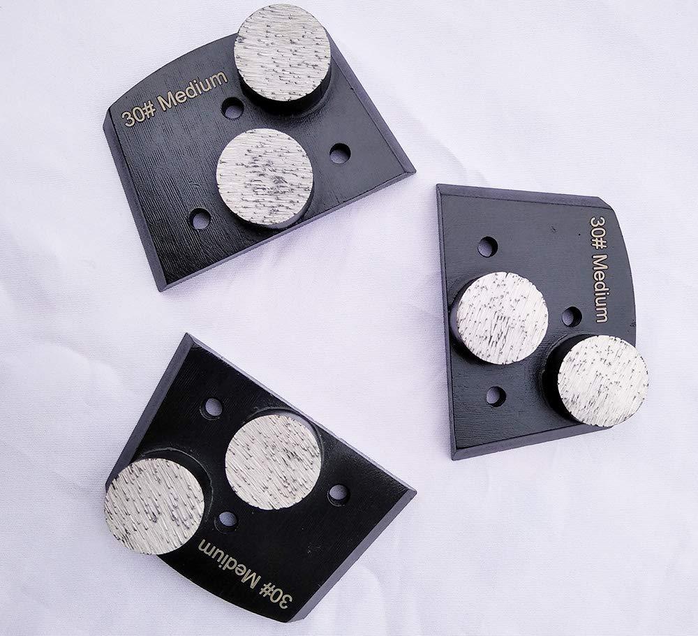 Trapazoidal Diamond Grinding Discs for Concrete Floor Medium Bond 3 pcs Use in Lavina and Edco Grinders (30#)