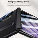 for Oppo Find N5 Case with Kickstand, Slim PU Leather All-Inclusive Phone Case with Hinge Protection Screen Protector Camera Protector Leather Protective Cover for Oppo Find N5 Black