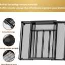 Sedegn Silverware Organizer Metal Mesh, Drawer Organizer, Utensil Cutlery Tray for kitchen drawers,Expandable Flatware Organizer with 7 Compartment Black 9.6"~16.1" x 13.8"