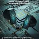 BT12 Wireless Earbuds, Metal Bluetooth 5.3 Wireless Earphones, Stereo in-Ear Bluetooth Headphones with Charging Case, 24H Playtime, Built-in ENC Microphone for Samsung Android iPhone