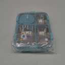 Stainless Steel Bento Lunch Box for Kids, 26.4 oz Leak-Proof 3-Compartment Metal Bento Box, BPA-Free, Cute Cartoon Meal Prep Snack Container with Utensils for School, Office, Travel - Beige