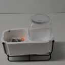 mustry Glass Drink Dispenser for Parties, 1 Gallon Beverage Dispenser with Stand and Spigot Solid Stainless Steel, Used as Lemonade Dispenser Sun Tea Jar Kombucha Jar, Set of 1