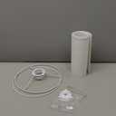 White Linen Small Drum Lampshade, 8.66" Top x 8.66" Bottom x 7.87" High Lamp Shade, Lamp Shade Replacement for Table and Floor Lamps, Pendant LightHandcrafted LampshadeEasy Assembly