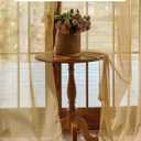 Stripe Gold Sheer Curtains 120 Inch Length Extra Long With Grommets Semi Transparent for Living Room and Bedroom Set of 2 Light Filtering