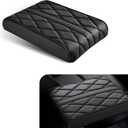 Pack-1 Car Armrest Box Mat, 12.5"" x 8.6"" x 1.9"" Armrest Box Booster Cushion, Durable Automobile Interior Accessories, Universal for Most Cars, Trucks and Vans (Black), FUNFSD1100BL-1PC