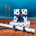 3 x The Dreidel Company 2-Pack Metallic Hanukkah Dreidels Theme Gift Wrap Design, Chanukah Roll 17.5" X 180" Inch - 15' Ft. Chanukah Wrapping Paper Roll