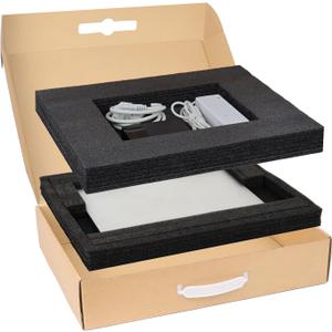 Laptop Shipping Box with Protection Foam, Secure Laptop Box for Shipping, Cardboard Mailer Carton for 13-17.0 Inch Notebook Computer (17"L x 13"W x 4.1"H)