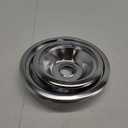 4-Piece Drip Pans Set - Compatible with GE Stoves - Chrome Finish Electric Stove Burner Drip Pans - 2 x 6inch, 2 x 8inch Stove Drip Pans - GE Stove Drip