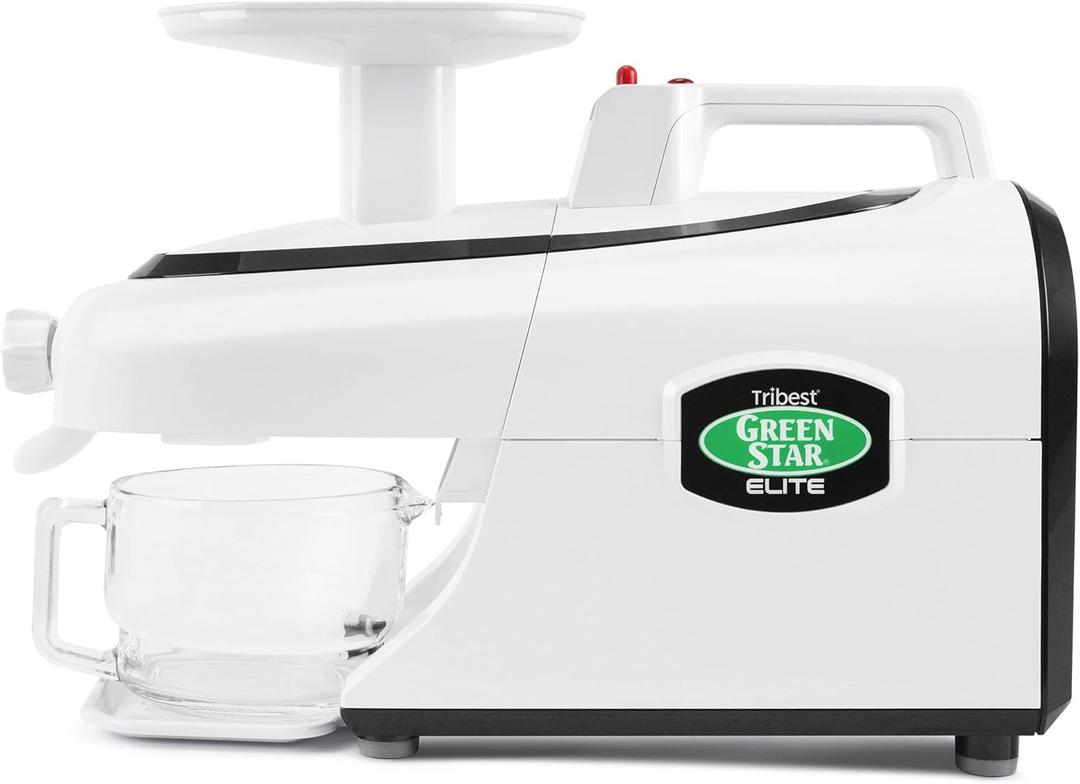 Tribest Greenstar GSE-5000 Elite Twin Gear Cold Press Slow Masticating Juicer (White)