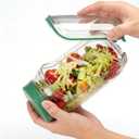Original Side-Open Salad Pod Jar with Lid - Plastic Snack Box for Home, Outdoor, Travel & Party