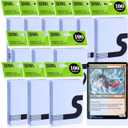 1200 Pack Card Sleeves, Perfect Fit Inner Sleeves Ideal for Double-Sleeving, Crystal Clear Trading Card Sleeve for MTG, PKM, TCG, Compatible with Matte MTG Card Sleeve