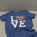 hohololo Autism Awareness Shirt Womens Autism T-Shirt Teacher Puzzle Heart Graphic Tee Autism Acceptance Tops Size S