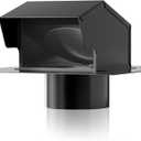 Roof Vent Cap - Hon&Guan Roof Vents 4 Inch Galvanized Steel Bathroom 4 Roof Exhaust Vent for Ventilation System-with Damper, Black