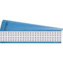 Brady WM-173-PK Repositionable Vinyl Cloth (B-500), Black on White, Solid Numbers Wire Marker Card (25 Cards)