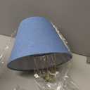 Aspen Creative 58912, Empire Uno Lamp Shade in Denim Blue, 5" Top x 9" Bottom x 7" Slant Height, Slip UNO 33mm