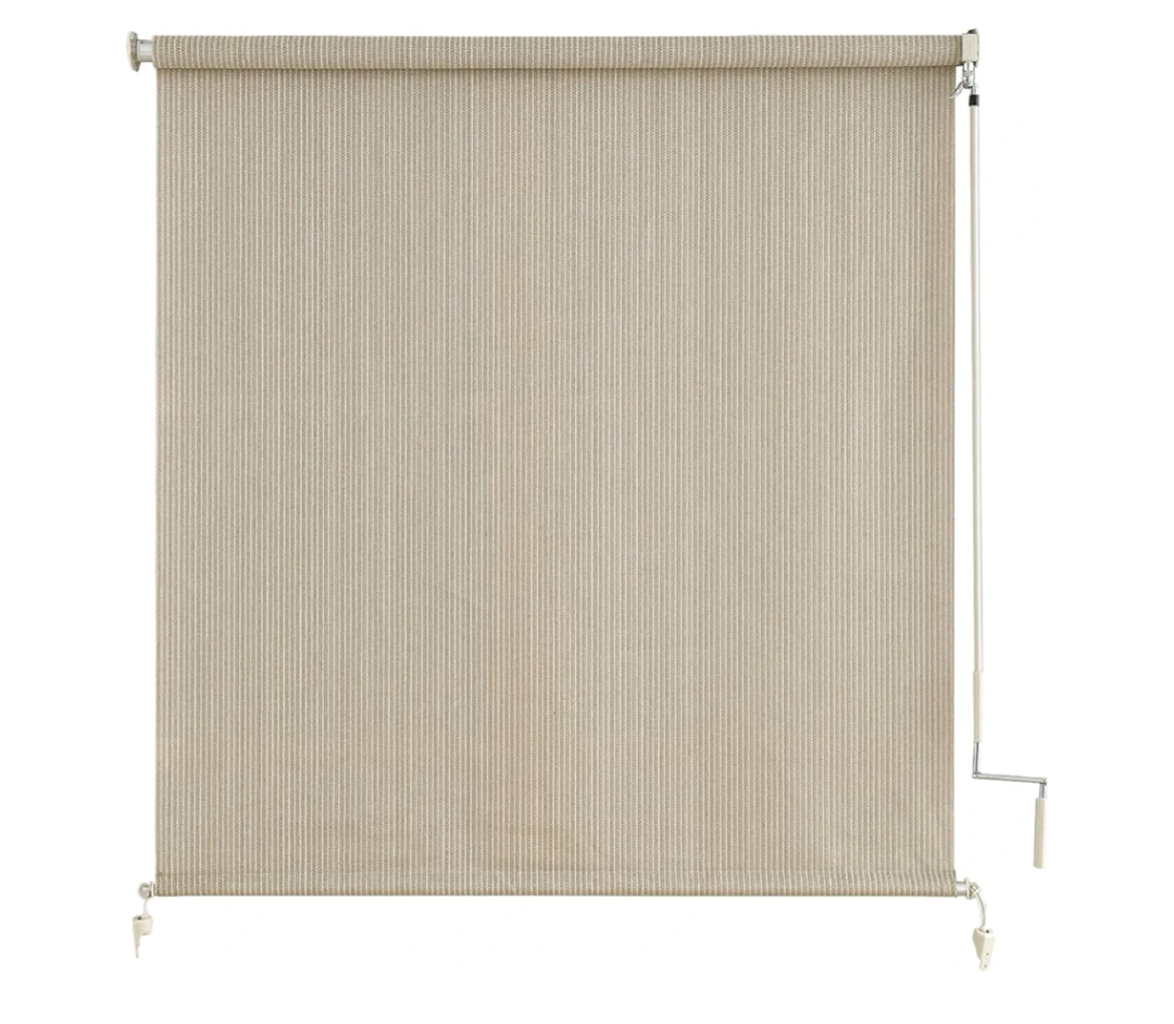 Outdoor Roller Shades,Cordless Patio Roller Up Blinds with Shade Cloth for Porch Gazebo Pergola Balcony Backyard,2 Poles & 1 Fabric,Sesame,72" Wx72 H Outdoor Roller Shades,Cordless Patio Roller Up Blinds with Shade Cloth for Porch Gazebo Pergola Balcony Backyard,2 Poles & 1 Fabric,Sesame,72" Wx72 H