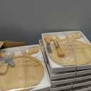 Teenyyou 12 Pcs Christmas Reindeer Cutting Boards Gift with Cheese Knives Bulk Xmas Charcuterie Board for Kitchen Wooden Bread Serving Tray Platters for Holiday Party Decoration (Bamboo Wood)