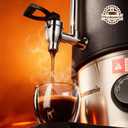 100 Cup Commercial Coffee Urn with Temp Control, 1500W Extra Large Coffee Maker Double Insulated 304 Stainless Steel Coffee Dispenser Hot Water Urn with for Home Party Office Catering (8L/50cups)