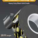 Double Sided Tape Heat Resistant Heavy Duty, Waterproof Outdoor Indoor Automotive Mounting Tape, Removable No Residue Super Strong Adhesion Foam Tape, 1" x 20FT