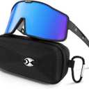 suoso Sports Cycling Glasses for Men: UV400 Polarized Wraparound Sunglasses for Women Running Riding Fishing Baseball TR90