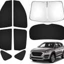 T TGBROS Windshield Sun Shade for Hyundai Tucson 2016-2021 Car Window Shades Thicken UV Block and Blackout Privacy Foldable Sunshades 8PCS Accessories Keep Cool Sun Visor Covers