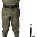 Kids Chest Waders for Toddler Children Waterproof Youth Fishing Waders for Boys Girls Hunting Waders with Insulated Boots
(4/5, Green)