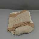 Heevina Striped Sweater Women V Neck Long Sleeve One Shoulder Loose Fit Knit Pullover Knitted Sweaters for Women (Small, Khaki)