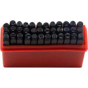Oudtinx Number and Letter Stamp Set (36 Piece Punch Set/A-Z & 0-9) Hardened Steel for Metal Wood, Leather- 1/8" (3mm)