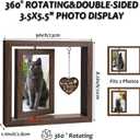 2 x Pet Memorial Picture Frame with NFC  9x8 Wooden Frame for 2 Photos  Customizable Tribute Page for Your Beloved Pet with Uploads & Music