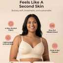 SHAPERMINT Bras for Women - Lingerie Bra, Bralettes for Women with Support, No Underwire Plus Size Bras for Women (Beige, L)