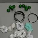 1 Broken, jiebor 5Pcs Alien Headband Martian Antennas Headband Space Costume Accessories Glitter Ball Head Boppers for Party Women