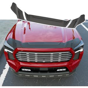 Hood Protector Compatible with 2024-2025 Toyota Tacoma 2025 4Runner Hood Shield ABS 3Pcs Deflector Bugflector Replacement for 2024 Toyota Tacoma Accessories