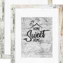 Califortree Rustic White 11x14 Picture Frame - Display Photos 8x10 with Mat or 11x14 Without Mat - HD Glass Inside, Set of 2