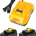 2 Pack 3.0Ah Replacement for Dewalt 12V Battery and DCB112 Battery Charger- Compatible with Dewalt 12V 20V Batteries