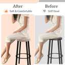 Bar Stool Covers Set of 2, Stool Covers Round with Elastic Band Pad, Soft Stool Seat Covers, Nonslip and Washable, 12 Inch, Beige