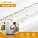 eachope 1 Pack Extra Long Fabric Snap-in Shower Curtain Liner Replacement,Compatible with No Hook Shower Curtain with Snap in Liner, Removable & Water-Repellent,Machine Washable,70x66,White